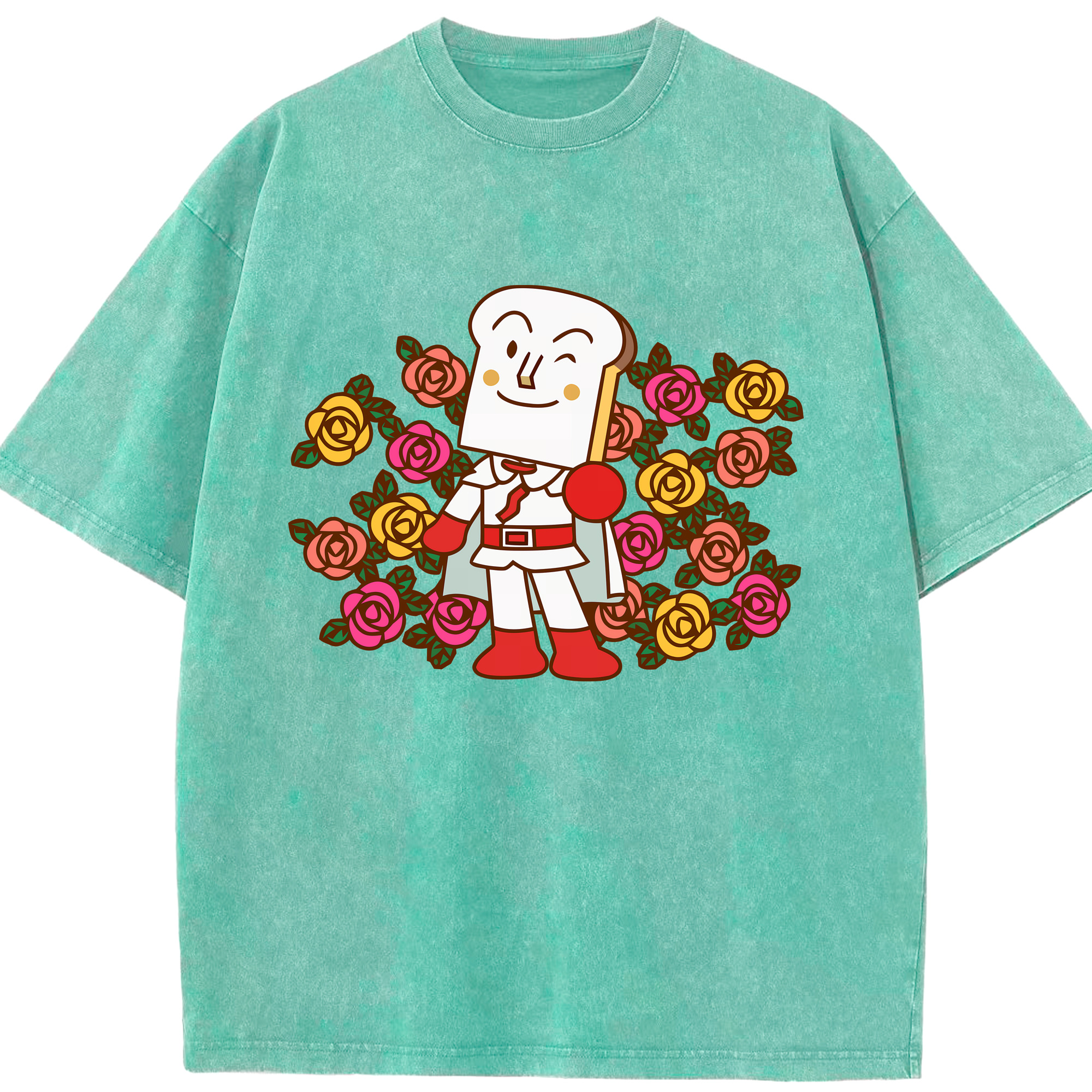 （画像用） アンパンマン Anpanman 綿100% ヴィンテージ風 半袖Tシャツ（フロントプリント）